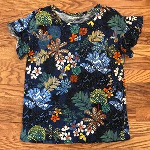LOFT Flutter sleeve floral top